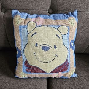 Vintage 90's Winnie the Pooh Tapestry Throw Pillow Disney